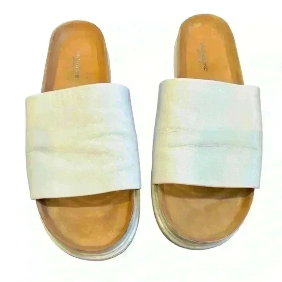 Vagabond Women’s Erin Leather Slip On Sandals Size 9 Off White Open Toes - Picture 2 of 6